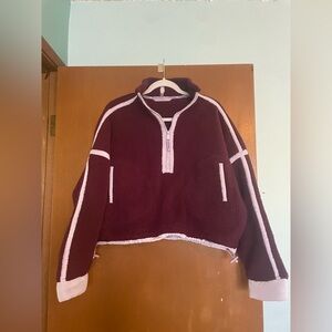 FP Movement by Free People Burgundy and Pink Sweatshirt